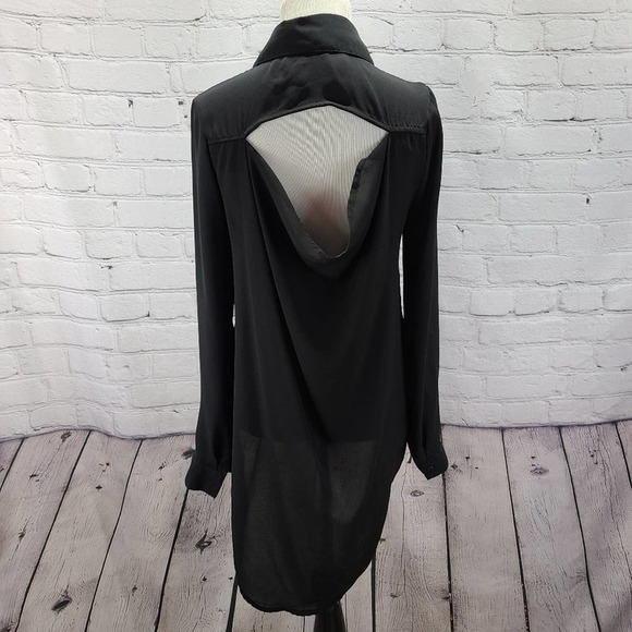 Glamdollz black long sleeve button down - Picture 11 of 14